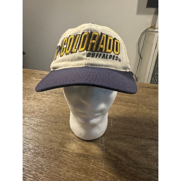 VTG 90s Sports Specialties Colorado Buffaloes Embroidered Script SnapBack Hat - Picture 2 of 8